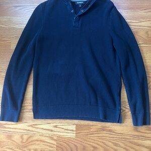 Express Men's Dark Blue 1/4 zip Sweater